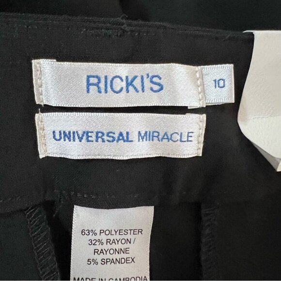 RICKI’S Black Universal Miracle Bootcut Trouser Pants Size 10 - Picture 7 of 8